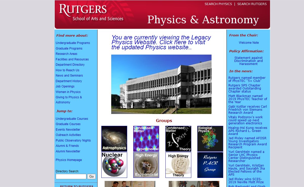 Department of Physics and Astronomy