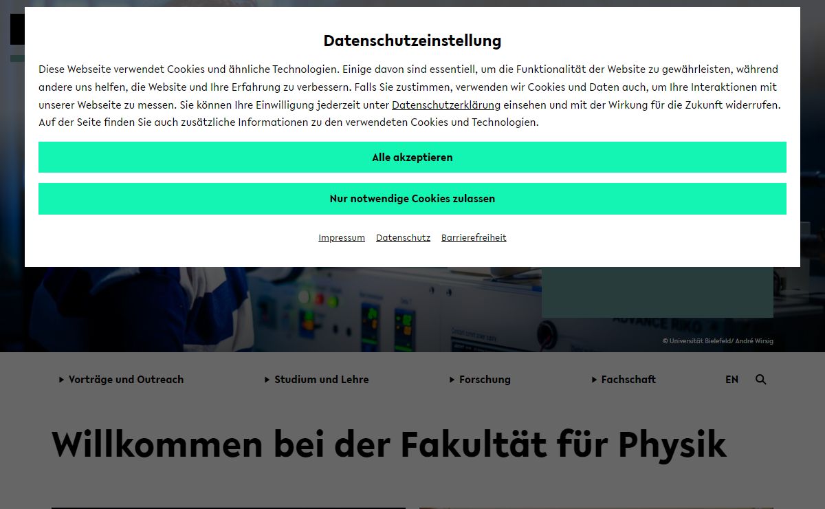 Fakultät für Physik - Universität Bielefeld
