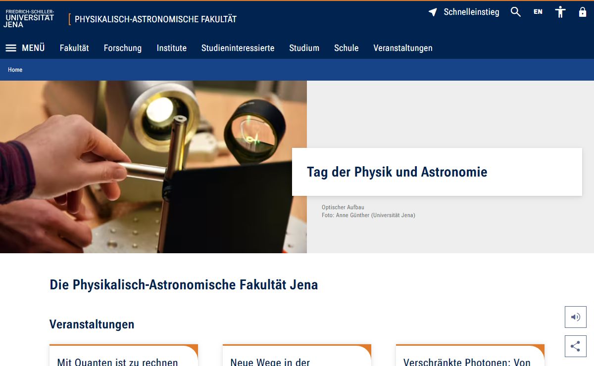 Physikalisch-Astronomische-Fakultät Jena