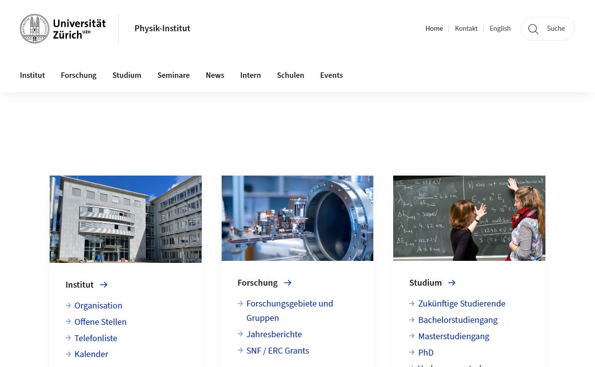Physik-Institut | Physik-Institut | UZH