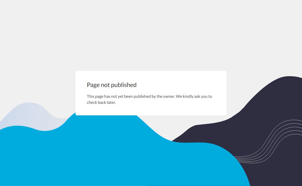 (WFsites) - Page not published