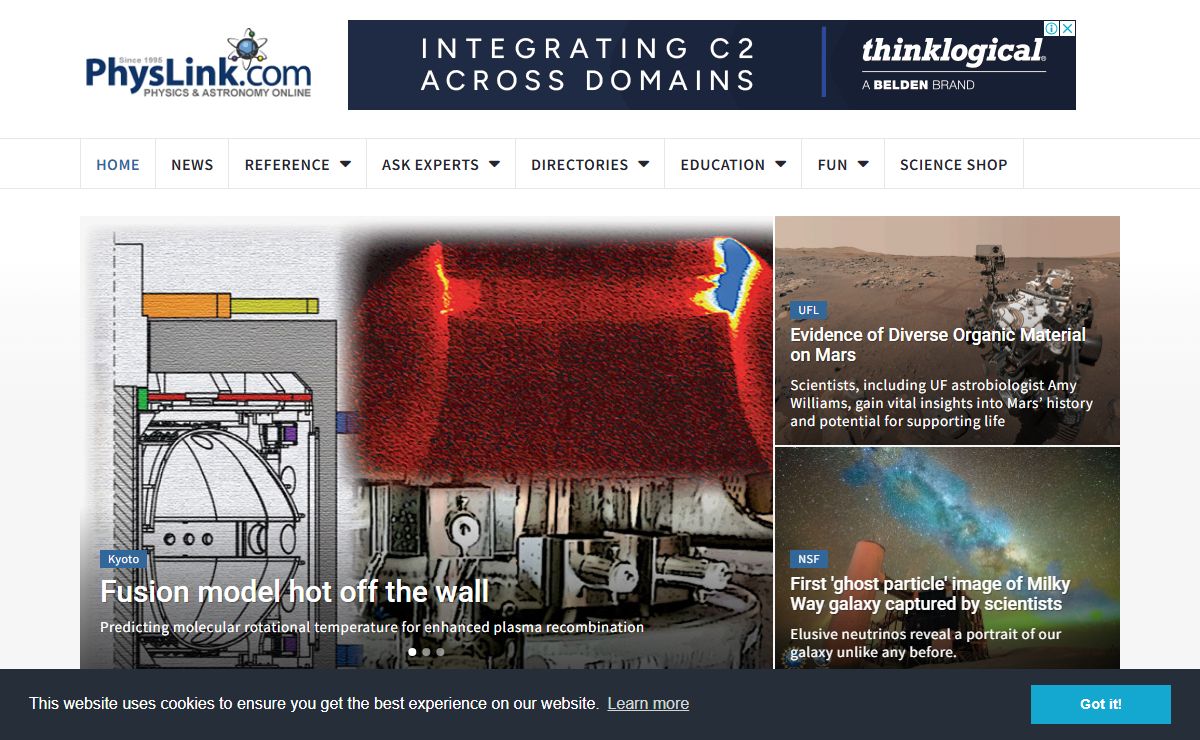 PhysLink.com: Physics and Astronomy Online