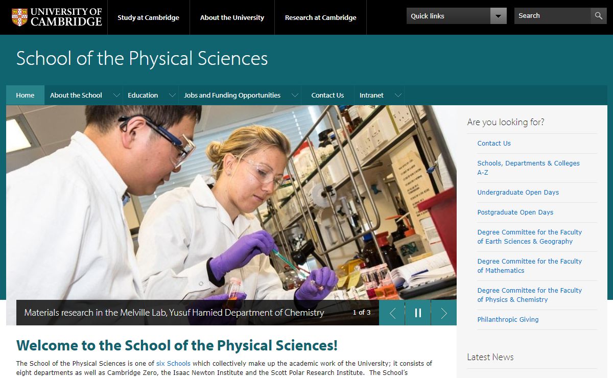 School of the Physical Sciences |