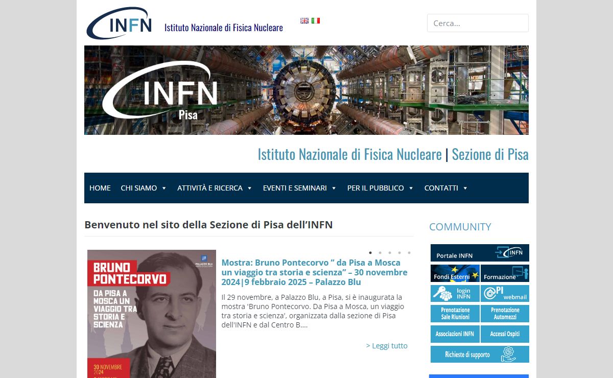 INFN – Pisa – Istituto Nazionale di Fisica Nucleare