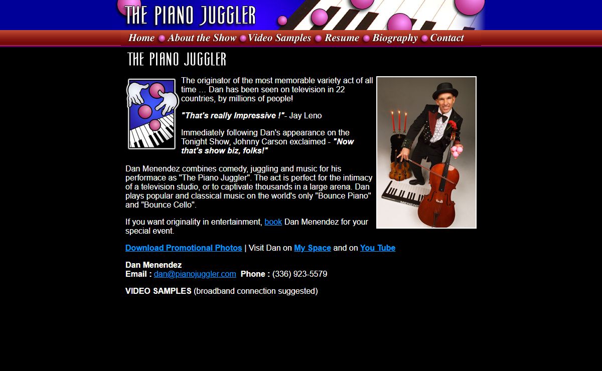 Piano Juggler - Comedy Juggler, Musical Juggling Comedian Entertainer
