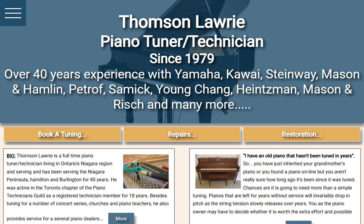 Thomson Lawrie - Piano Tuning, Repair & Restoration