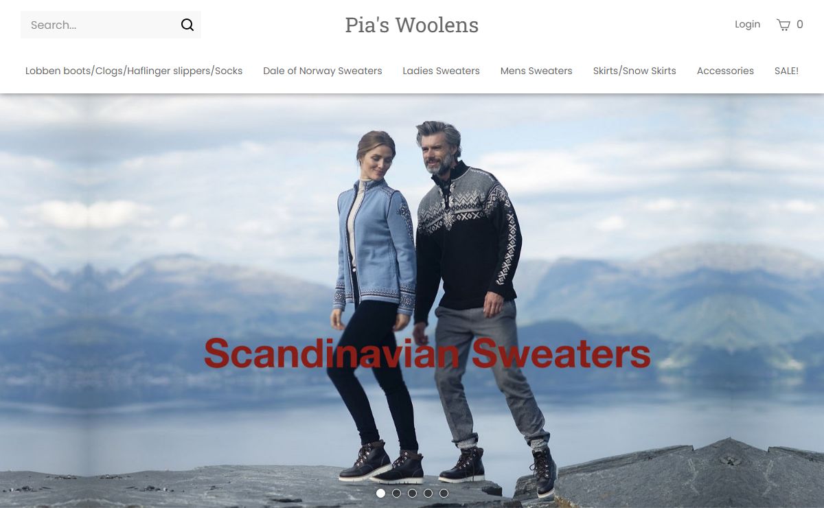 Pia's Scandinavian Woolens in Anchorage Alaska. Beautiful Norwegian Sweaters.
