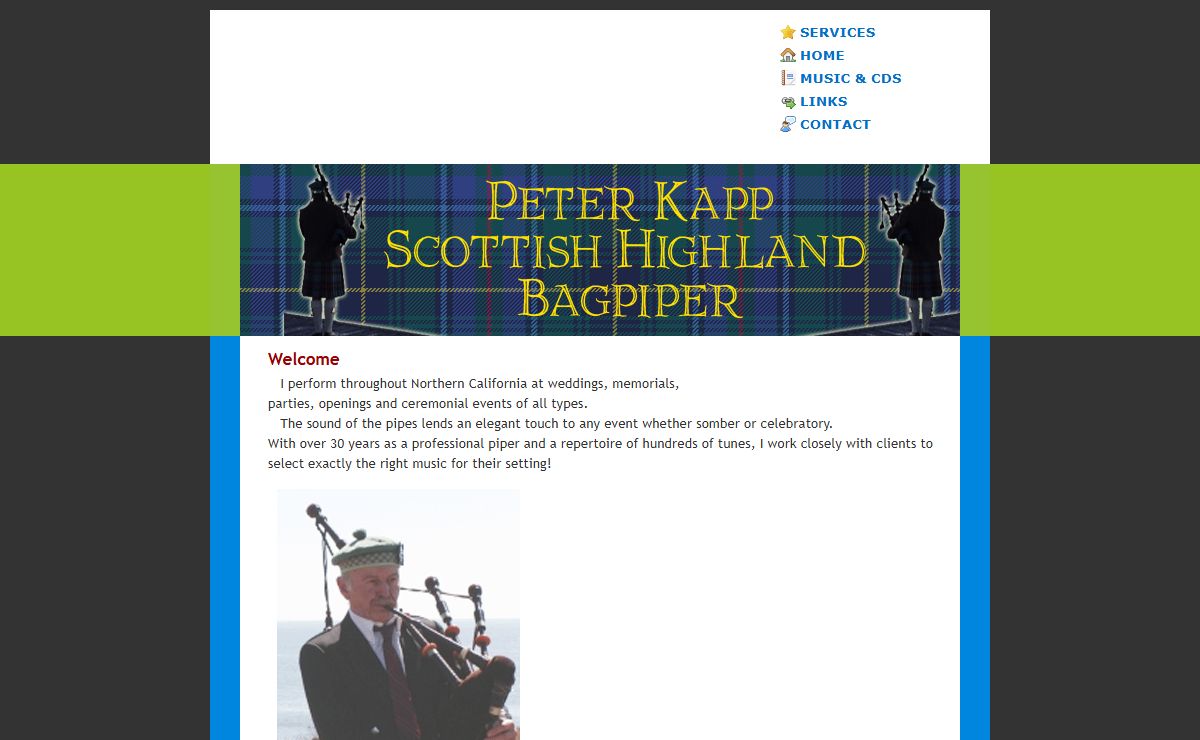 Peter Kapp Bagpiper