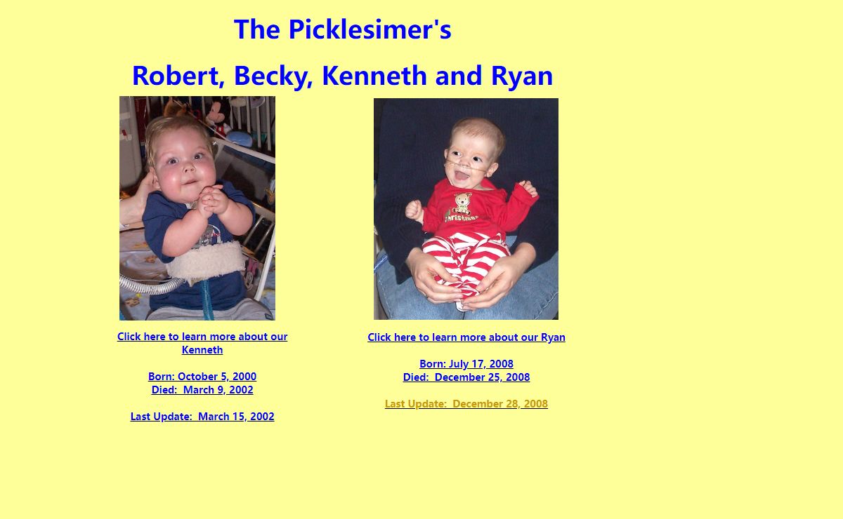 The Picklesimer's Robert Becky Kenneth and Ryan