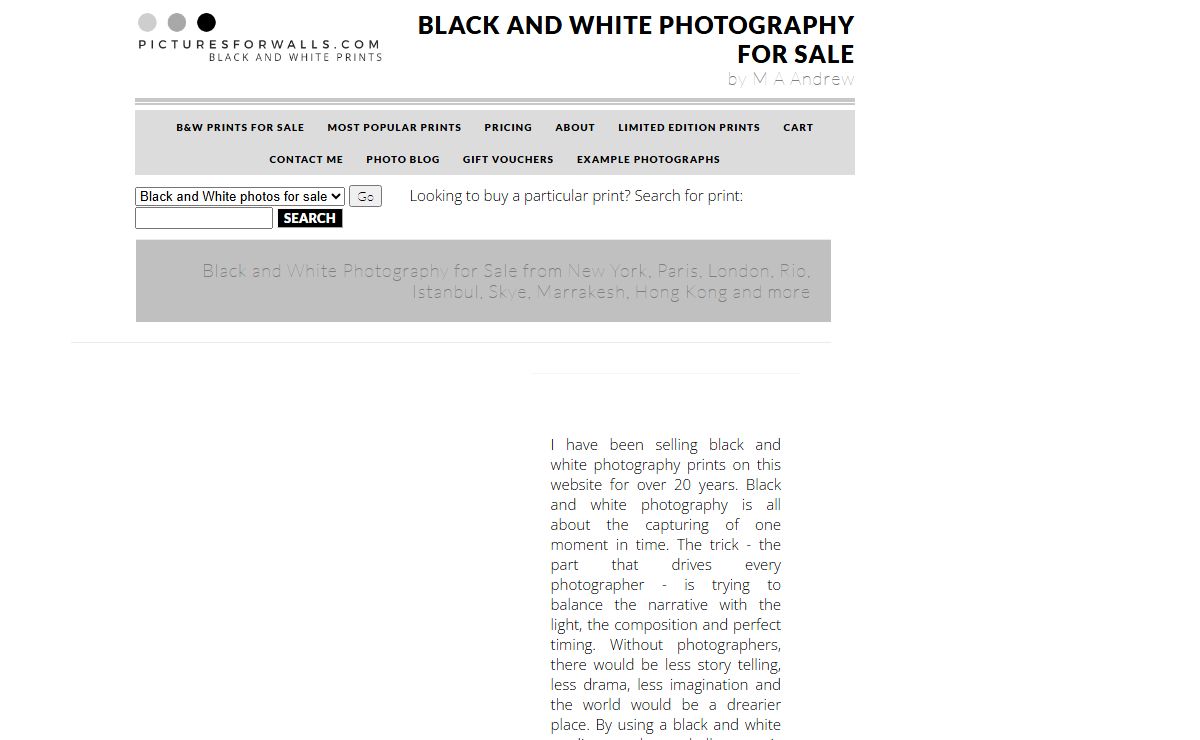 Black and White Photography for Sale by M A Andrew