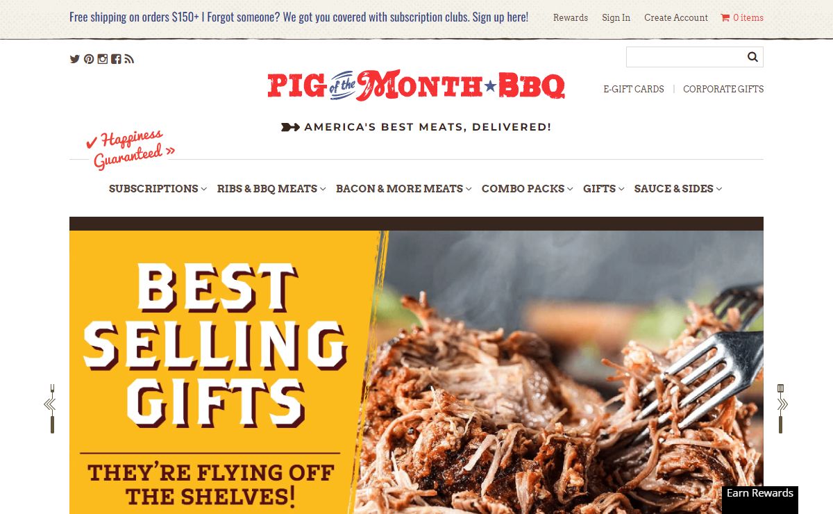 Pig of the Month BBQ | Best BBQ Ribs, Pulled Pork & Smoked Meats By Mail Order Nationwide