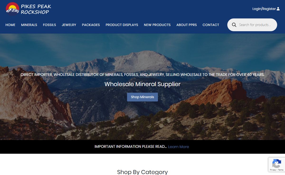 Pikes Peak Rock Shop - Wholesale Mineral Distributor