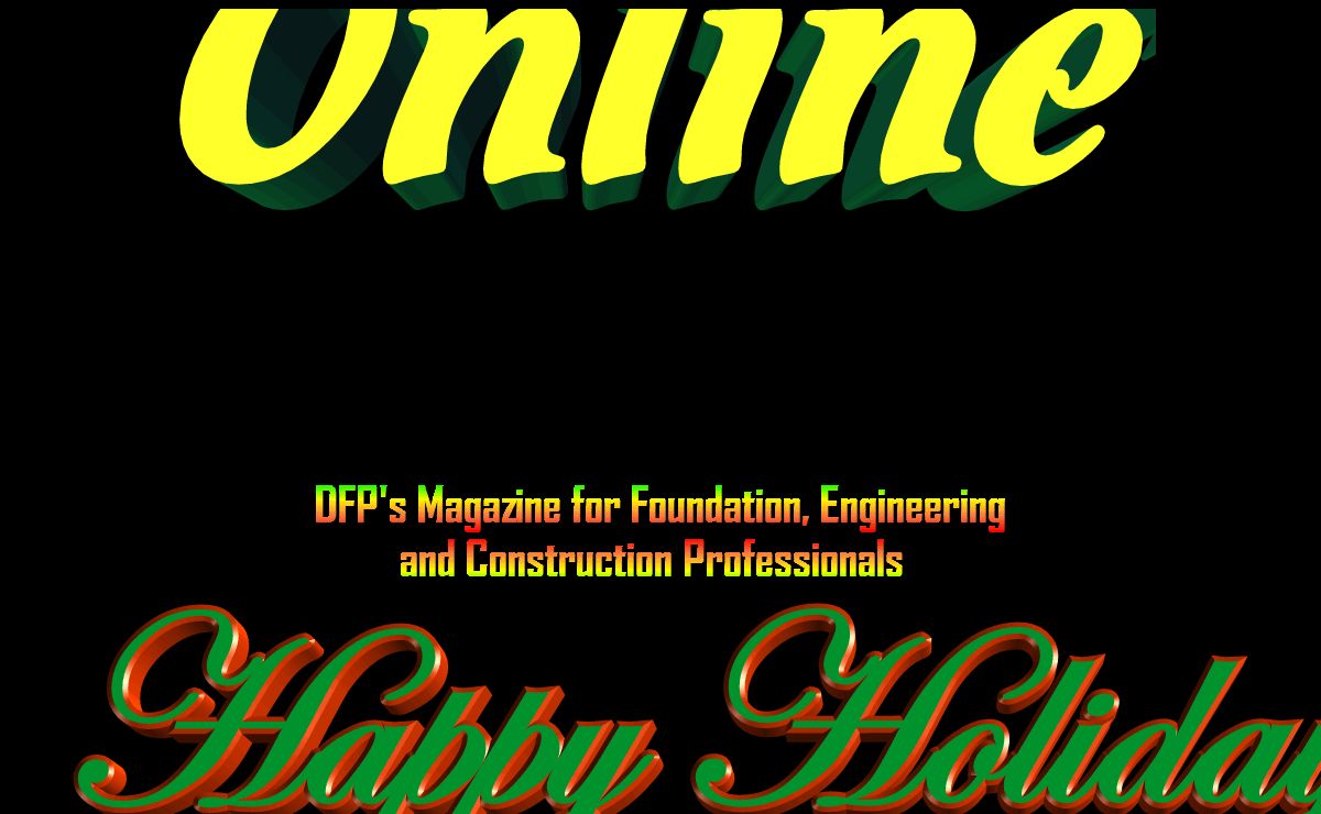 Welcome to Pileline Online, the Online Foundation Magazine
