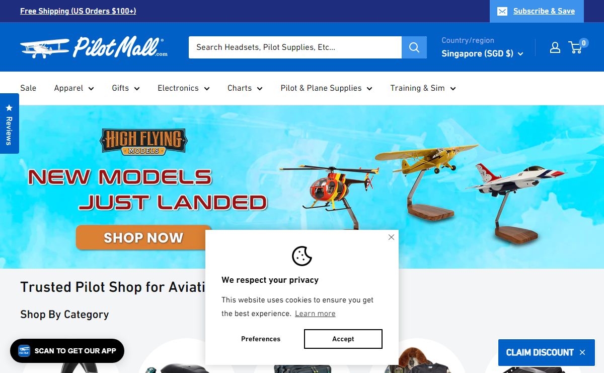 Pilot Shop: Supplies, Aviation Gear, & Accessories | Pilot Mall