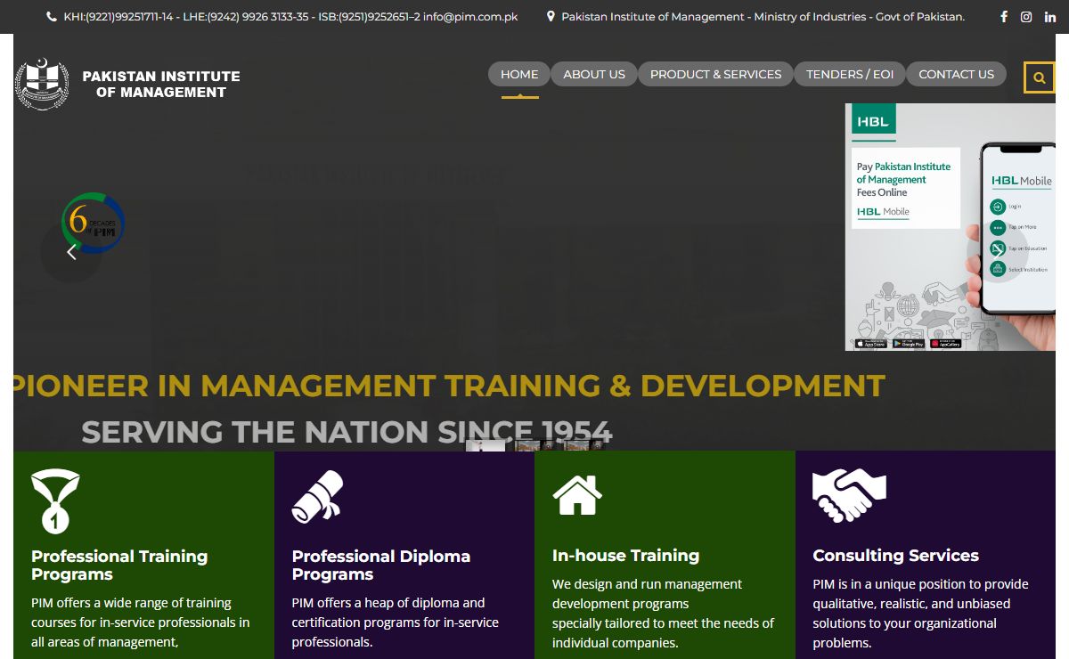 Pakistan Institute of Management – Progress Through Better Management