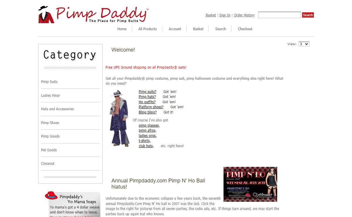 Pimpdaddy.Com - The Place For Pimp Suits and Pimp Costumes