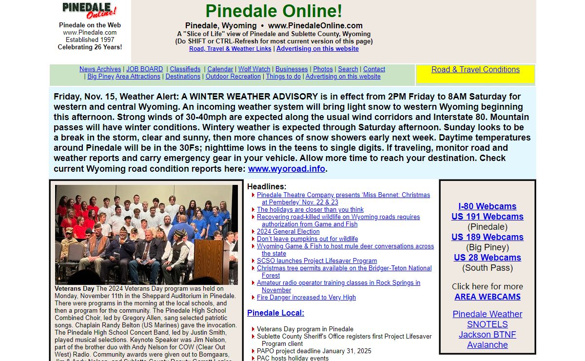 Pinedale Wyoming, Pinedale Online