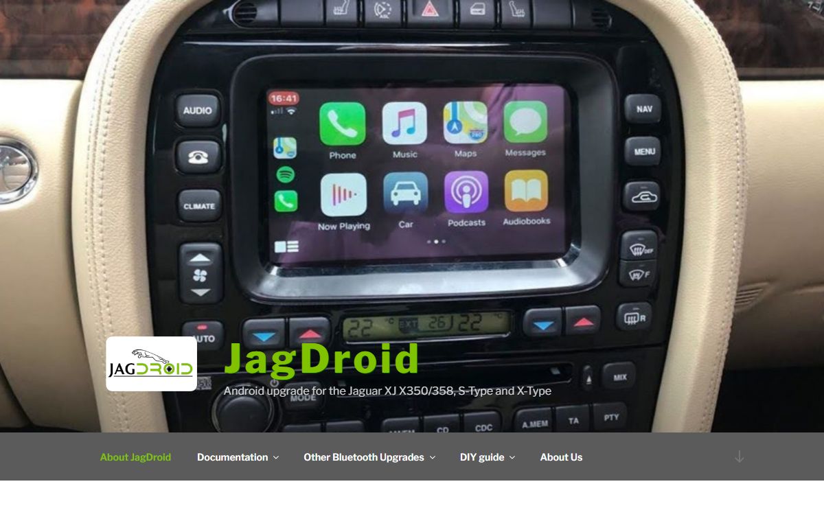 JagDroid – Android upgrade for the Jaguar XJ X350/358, S-Type and X-Type