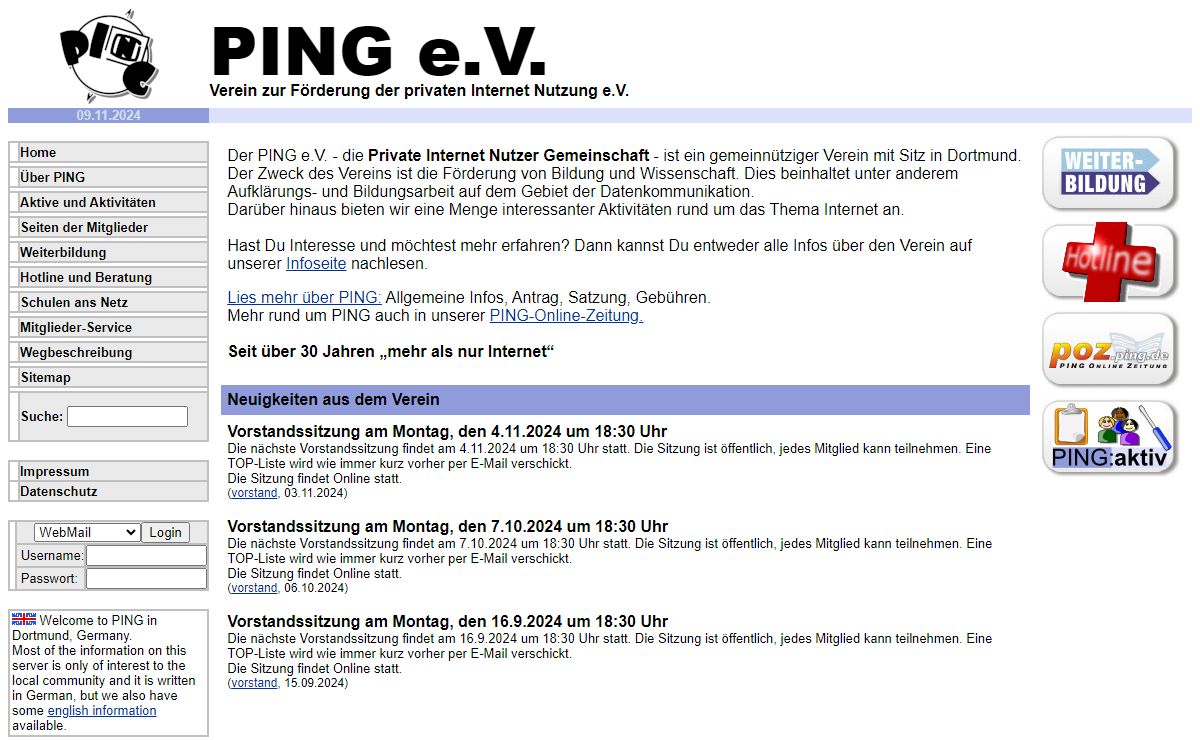 Willkommen beim PING e.V.