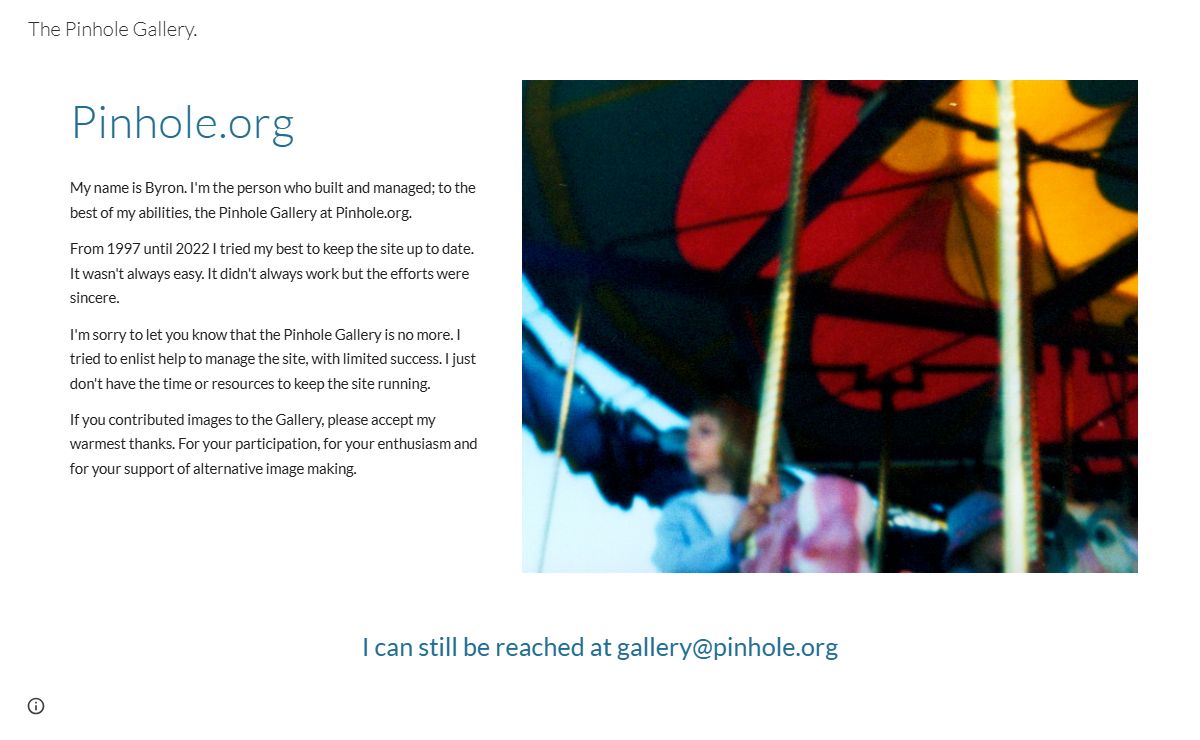 The Pinhole Gallery.