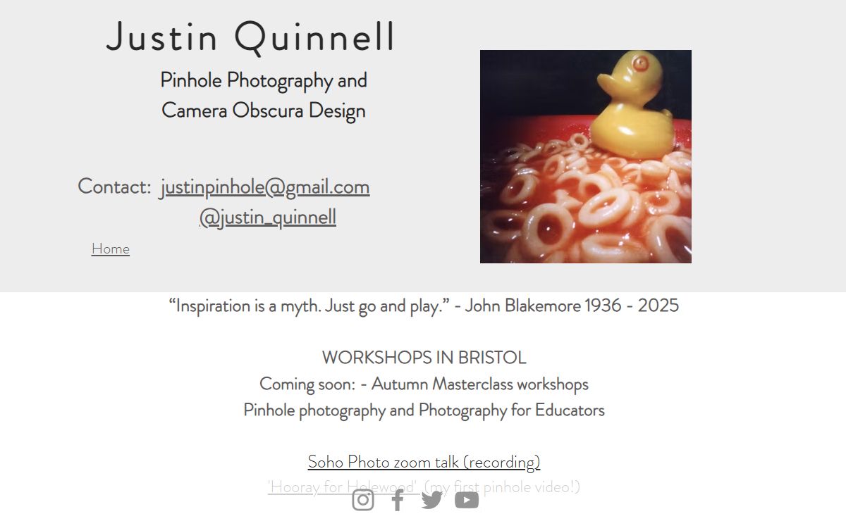 Pinhole photographer | Pinhole Photography by Justin Quinnell | England