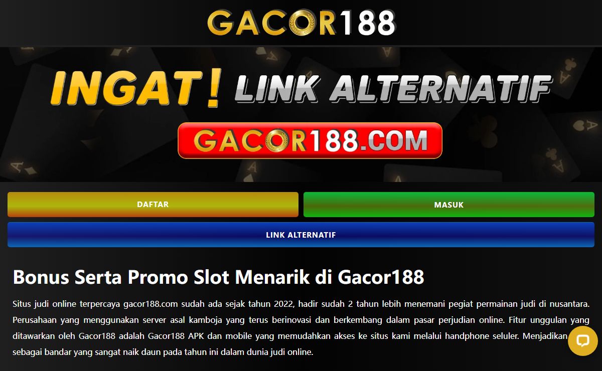 Link Alternatif Gacor188 | Daftar Gacor188 | Gacor188.com