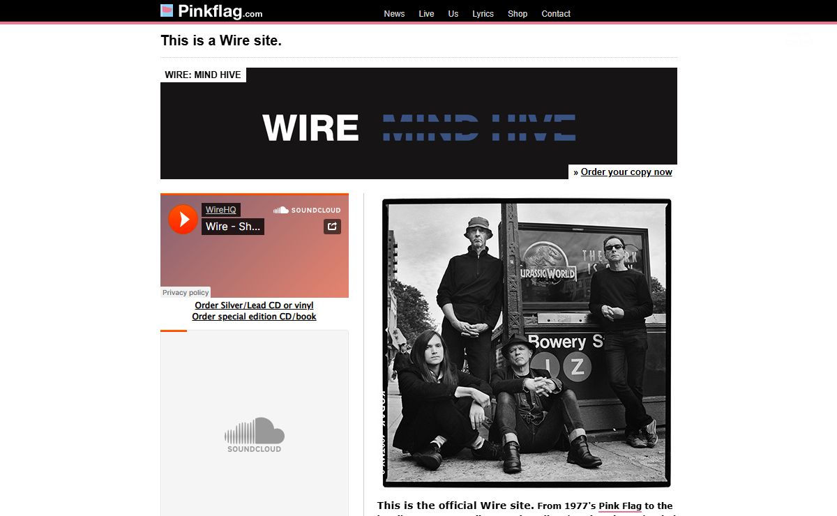 Pinkflag.com - the official Wire website - Colin Newman, Graham Lewis, Robert Grey, Matthew Simms