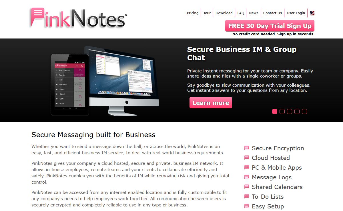 Secure Business Instant Messaging, Group Chat and IM - PinkNotes