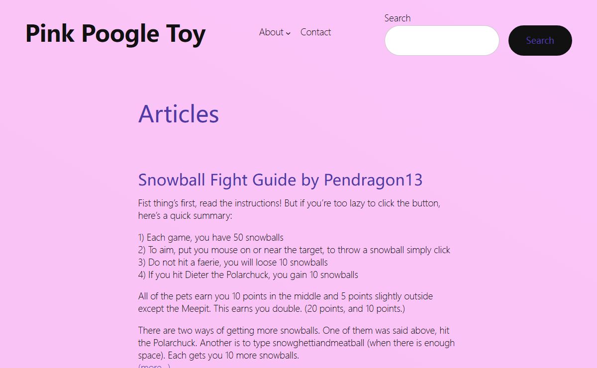 Pink Poogle Toy - Neopets Cheats, Neopets Help, Neopets Guides and Neopets Freebies!