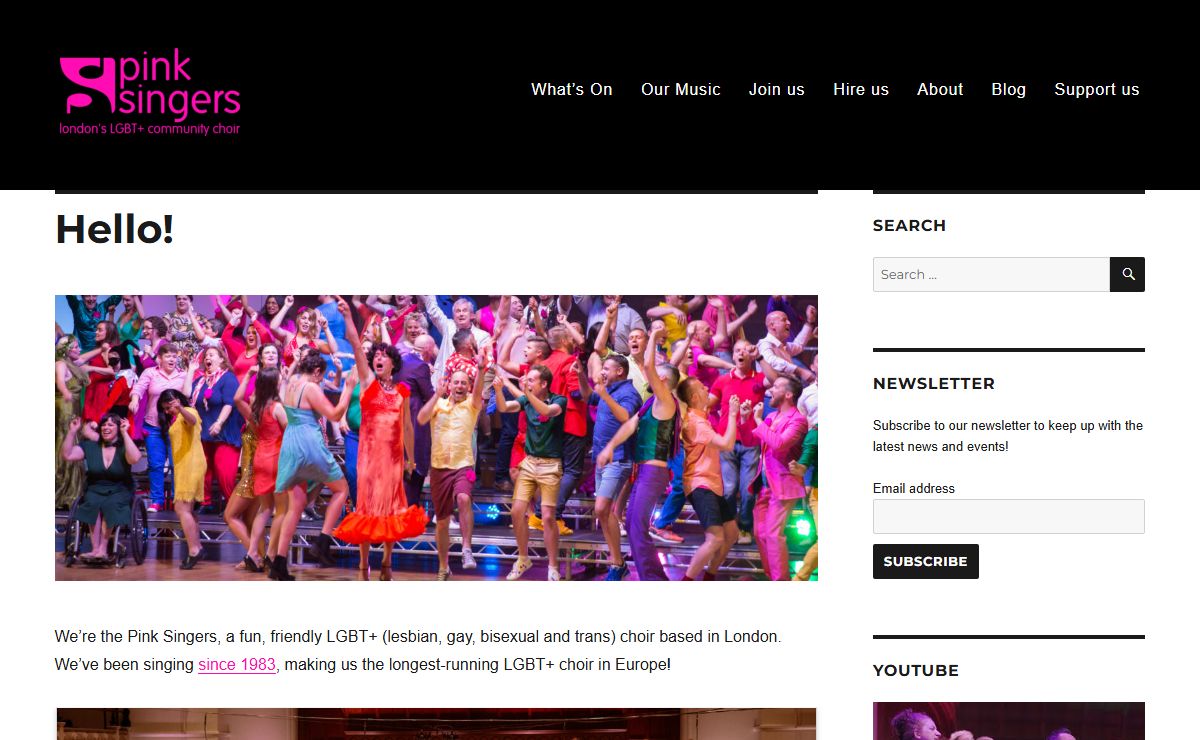 Pink Singers – London's LGBT+ Community Choir