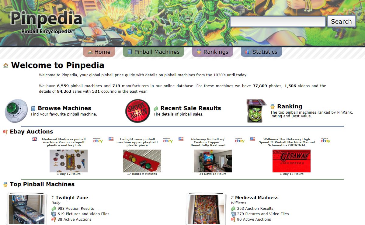 Pinpedia: Pinball Database