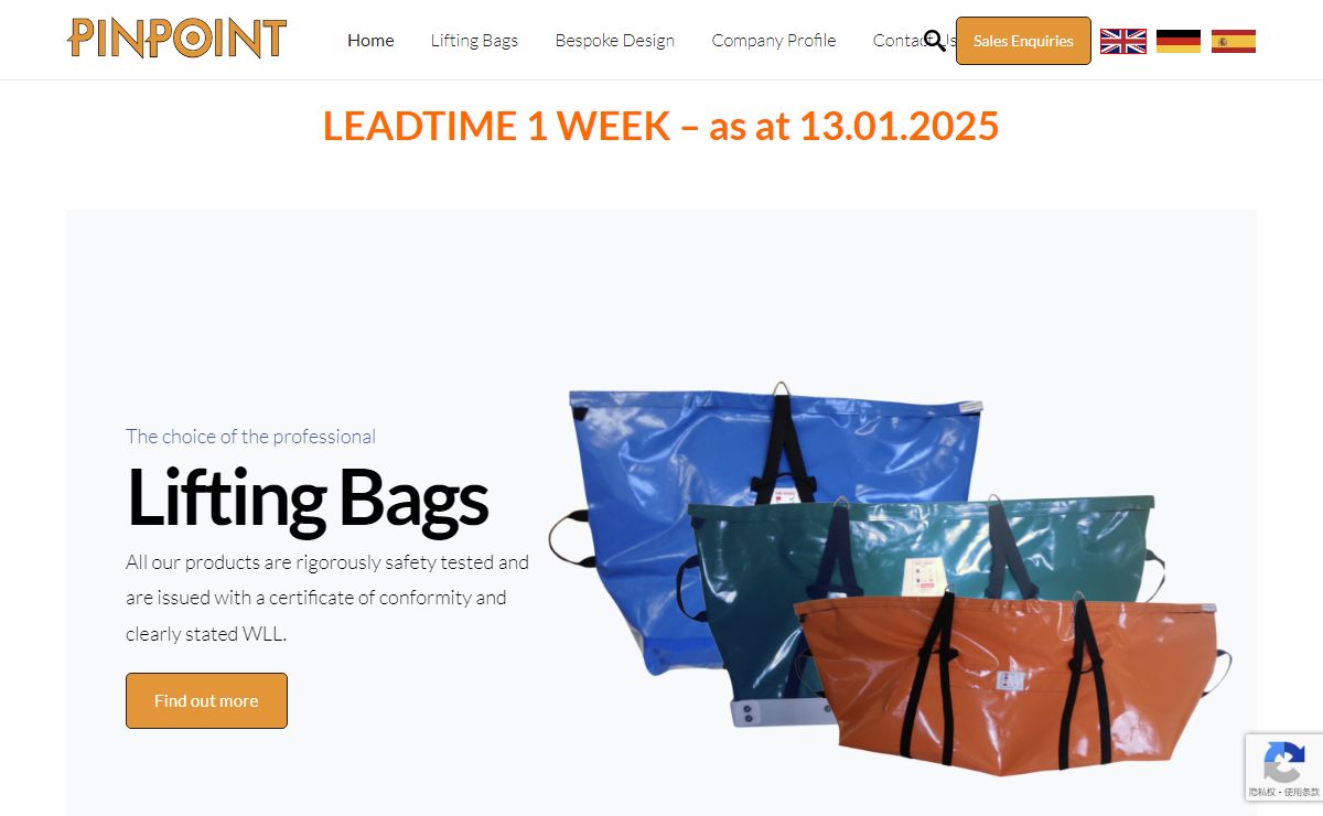 Lifting Bags | Industrial & Commercial | Pinpoint Bags