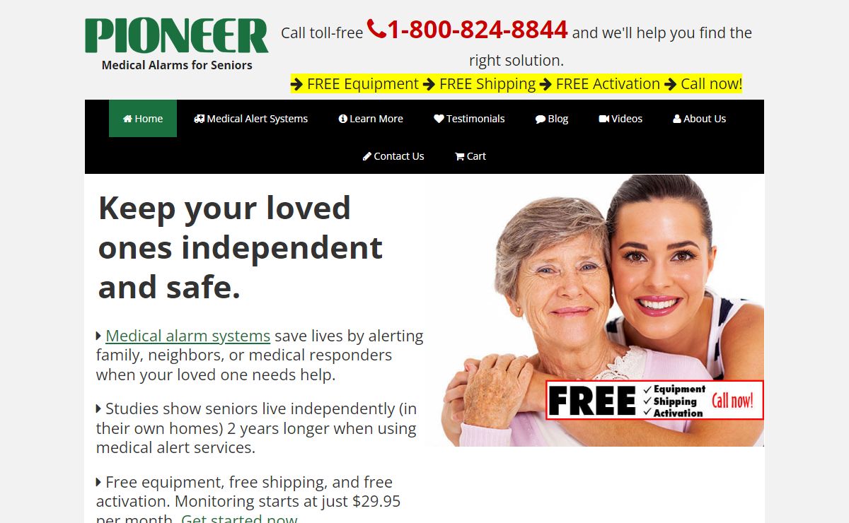 Medical Alarms for Seniors - Pioneer 800-274-8274