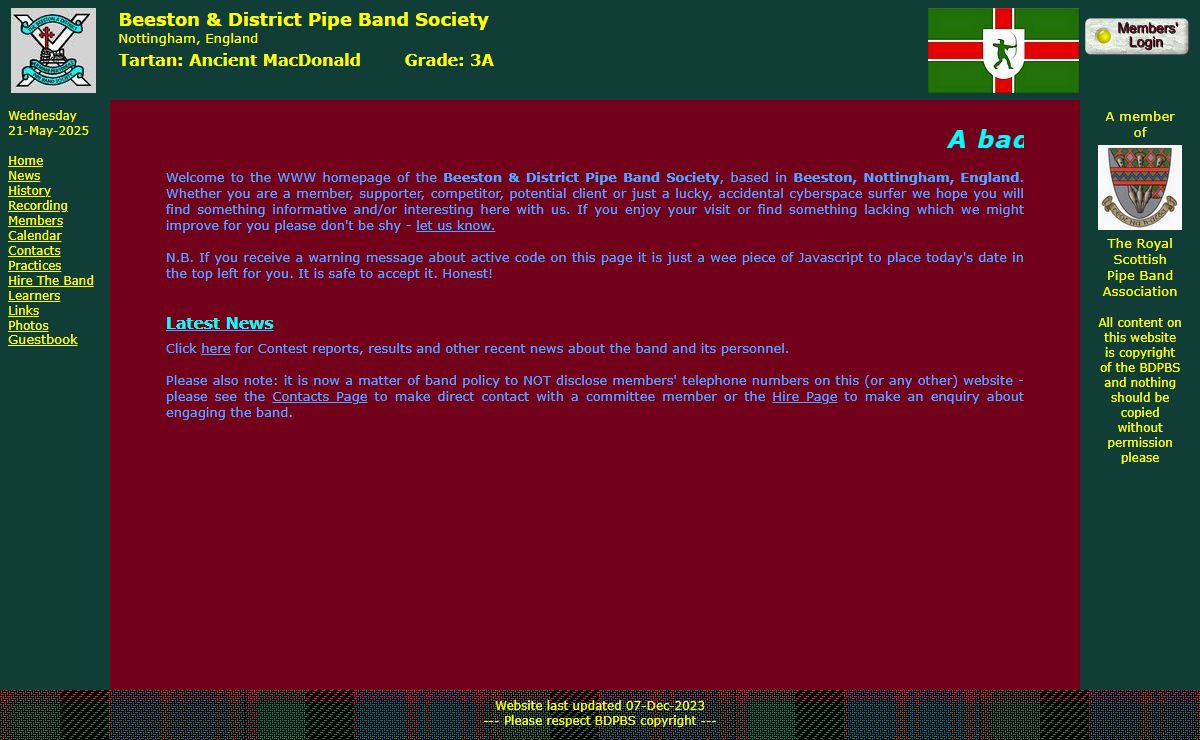 Beeston & District Pipe Band Society