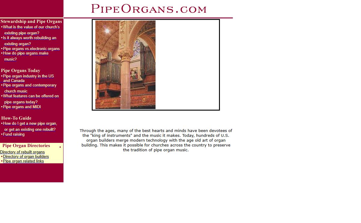 Pipeorgans.com - your organ rebuilding website