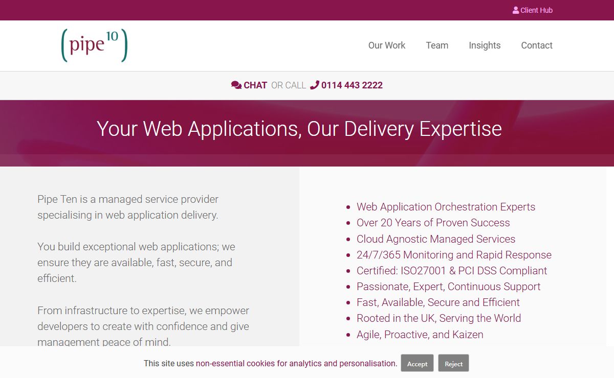 Managed secure web application infrastructure management