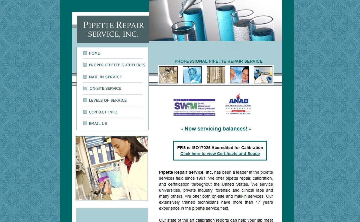 Pipette Repair Service