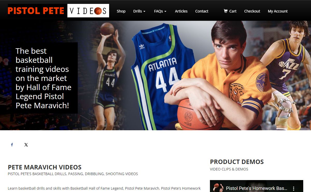 Pete Maravich Homework Basketball Drills & The Pistol Movie