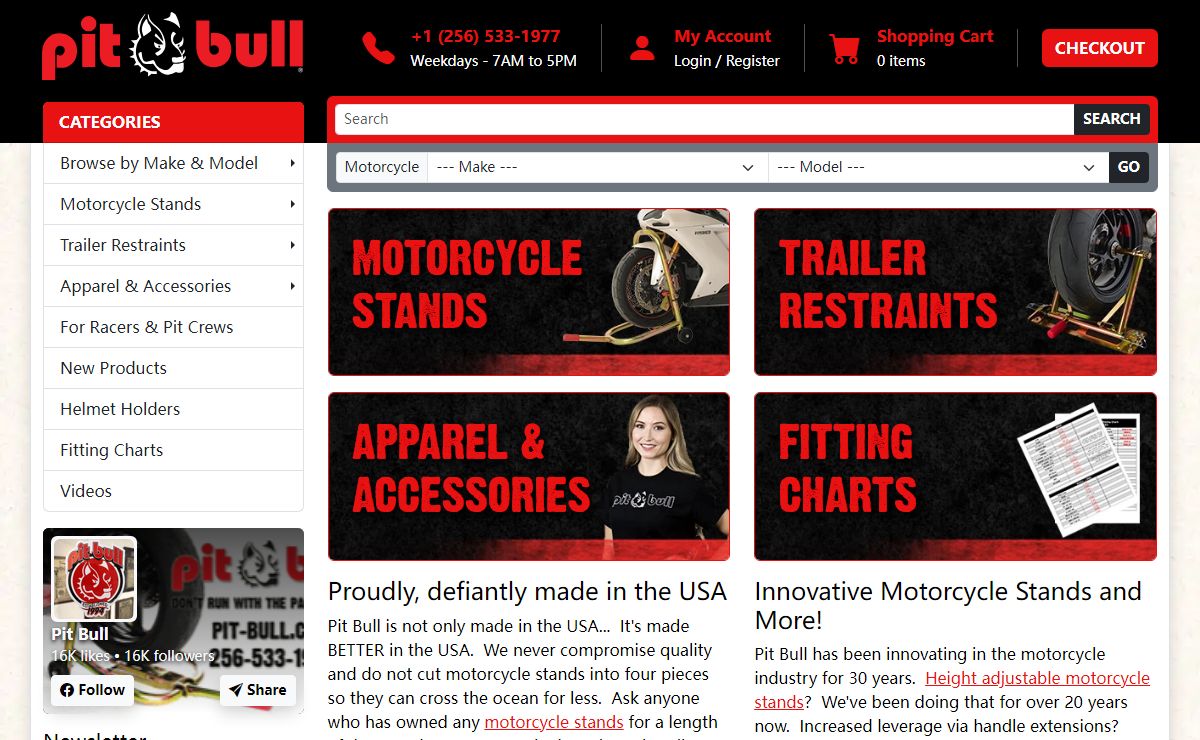 Motorcycle Stands, Motorcycle Rear Stands, Motorcycle Front Stands, Motorcycle Trailer Restraint Systems - Pit Bull