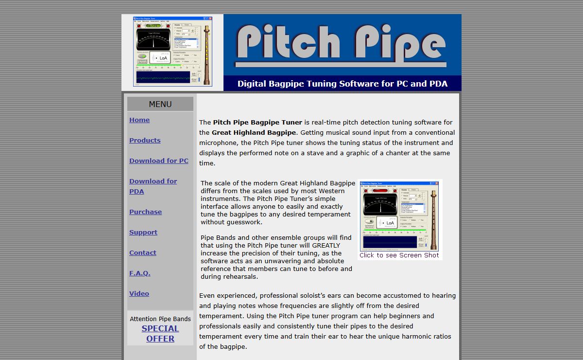 Pitch Pipe Bagpipe Tuner