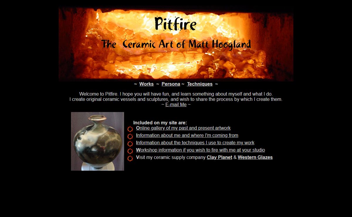 Pitfire ~ The Ceramic Art of Matt Hoogland, Featuring Raku, Saggar, Wood, and Pit Fired Pottery