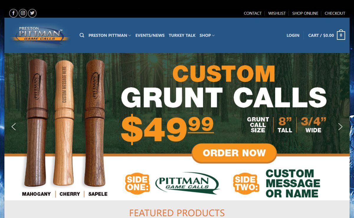 Preston Pittman Game Calls - World Champion Turkey Caller