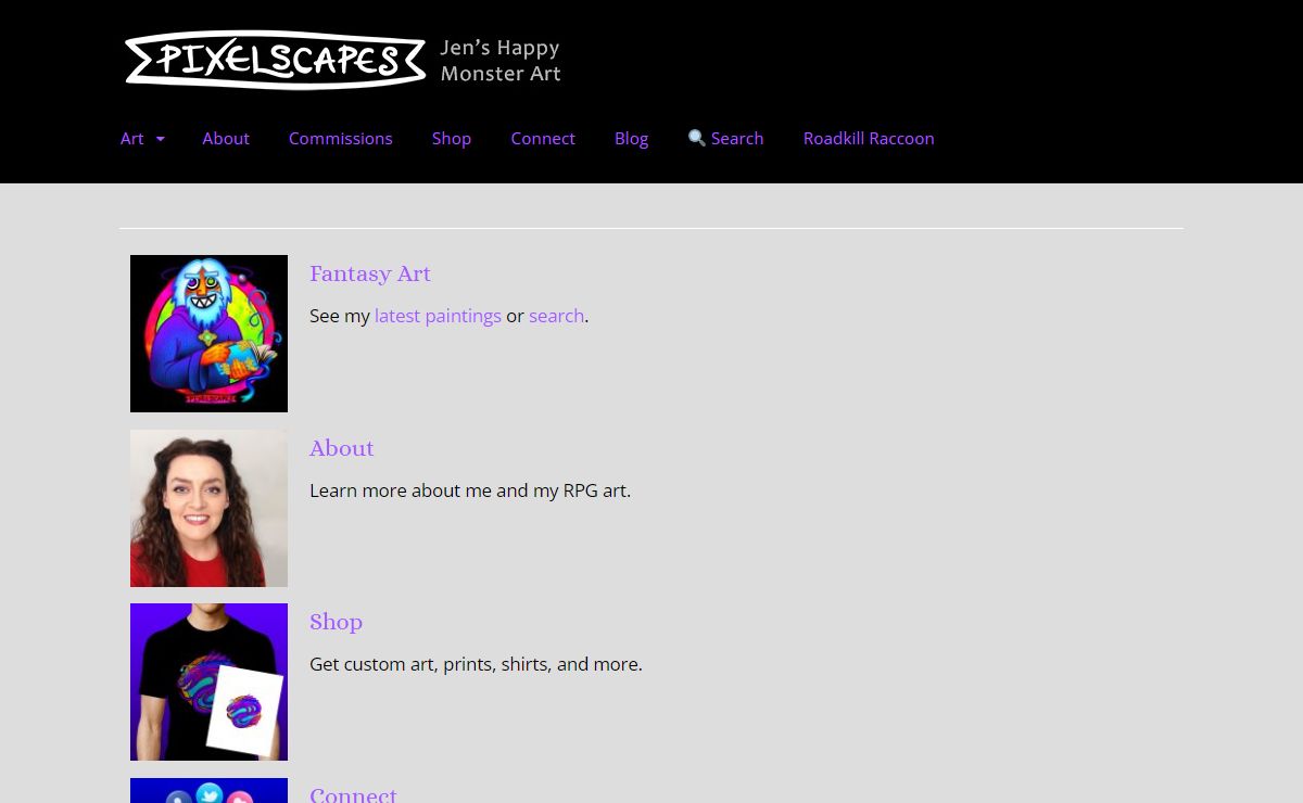Jen's Pixelscapes | Happy Monster Illustrations and Fantasy Art by Jen Gagne