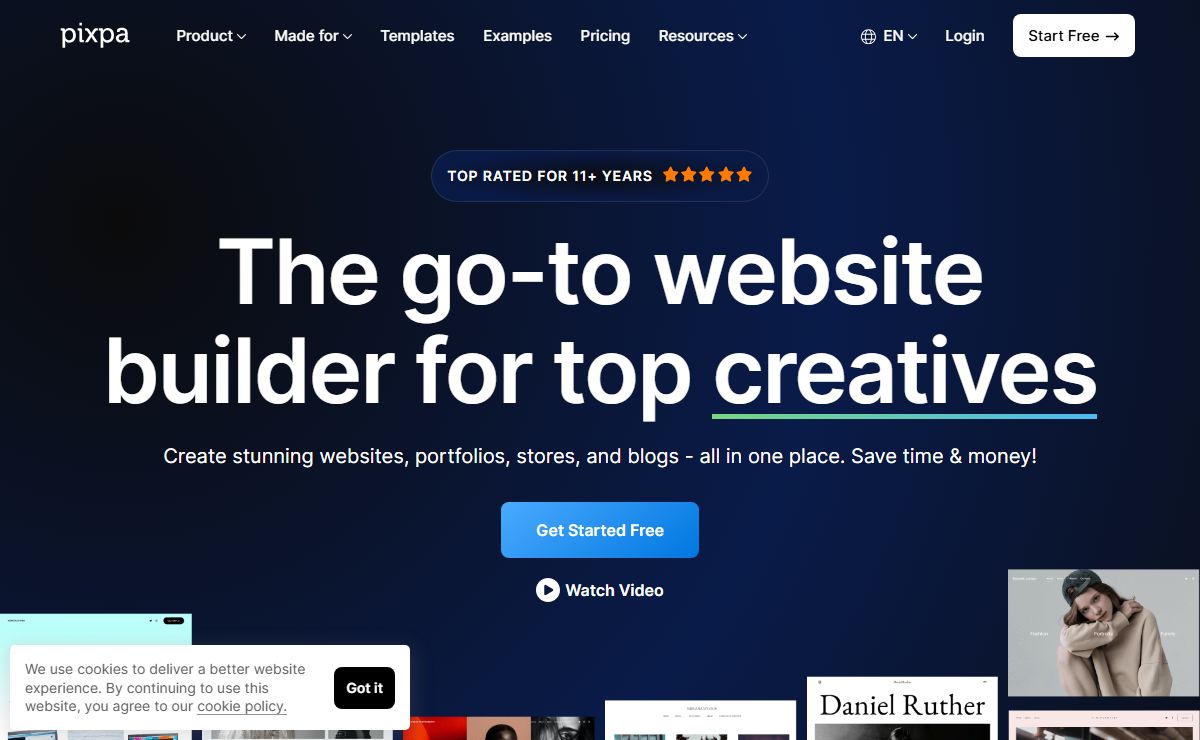 Create Your Awesome Portfolio Website - Pixpa