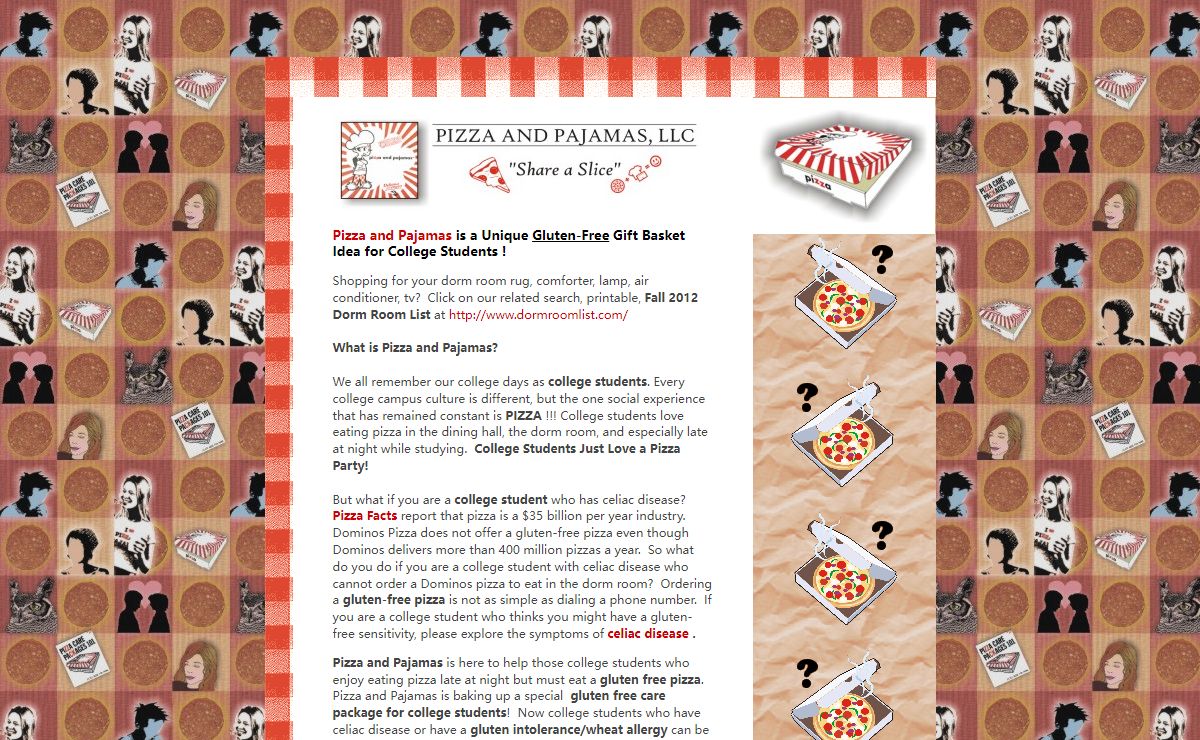 Pizza and Pajamas, unique gluten-free gift box, college students, dorm room, pizza recipes