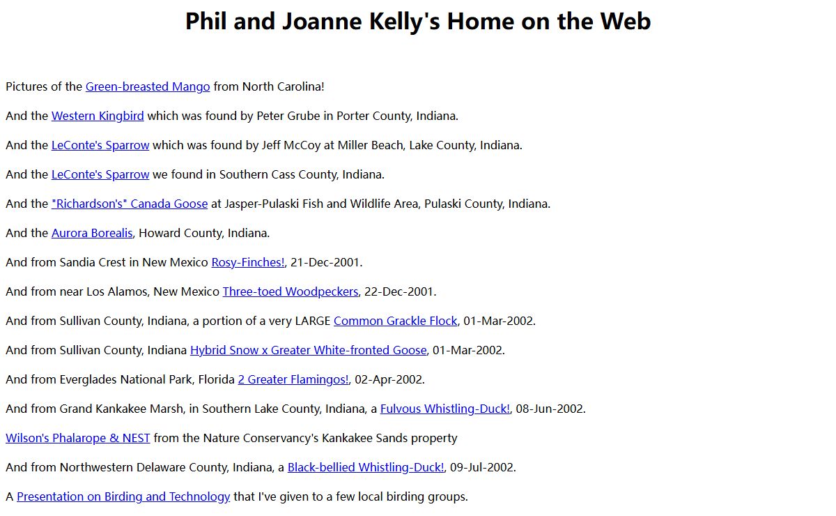 Phil and Joanne Kelly's Home on the Web