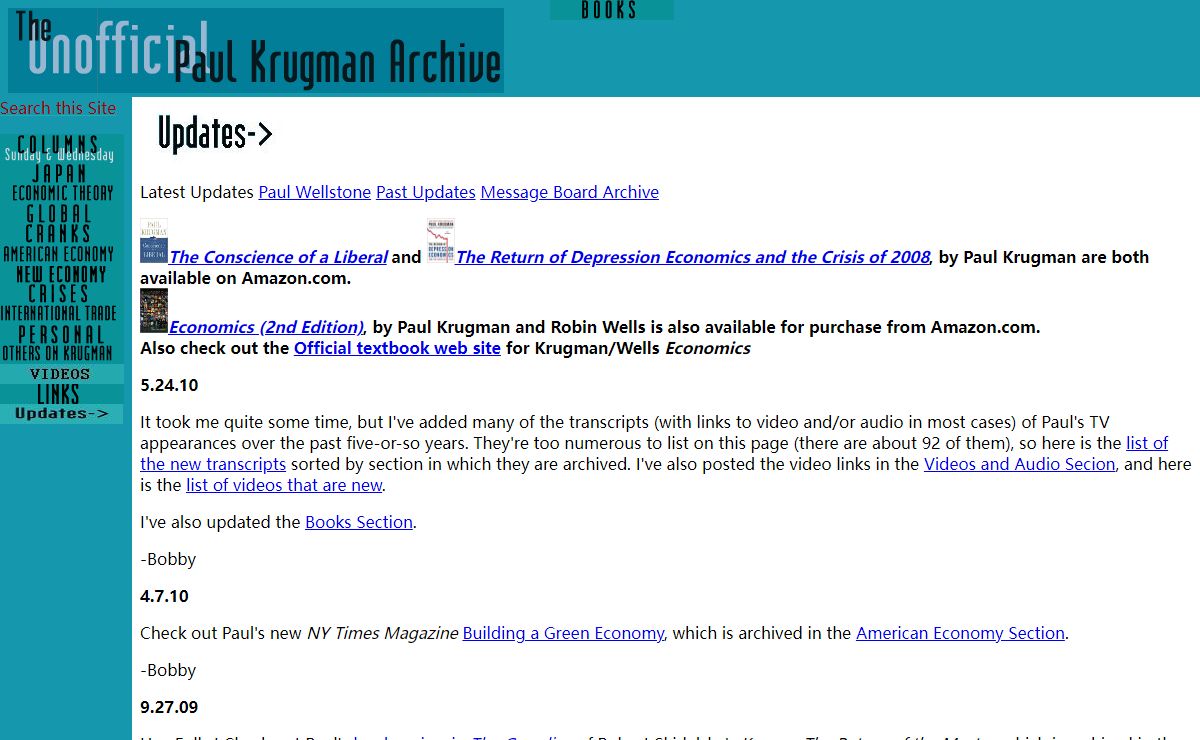 The Unofficial Paul Krugman Web Page