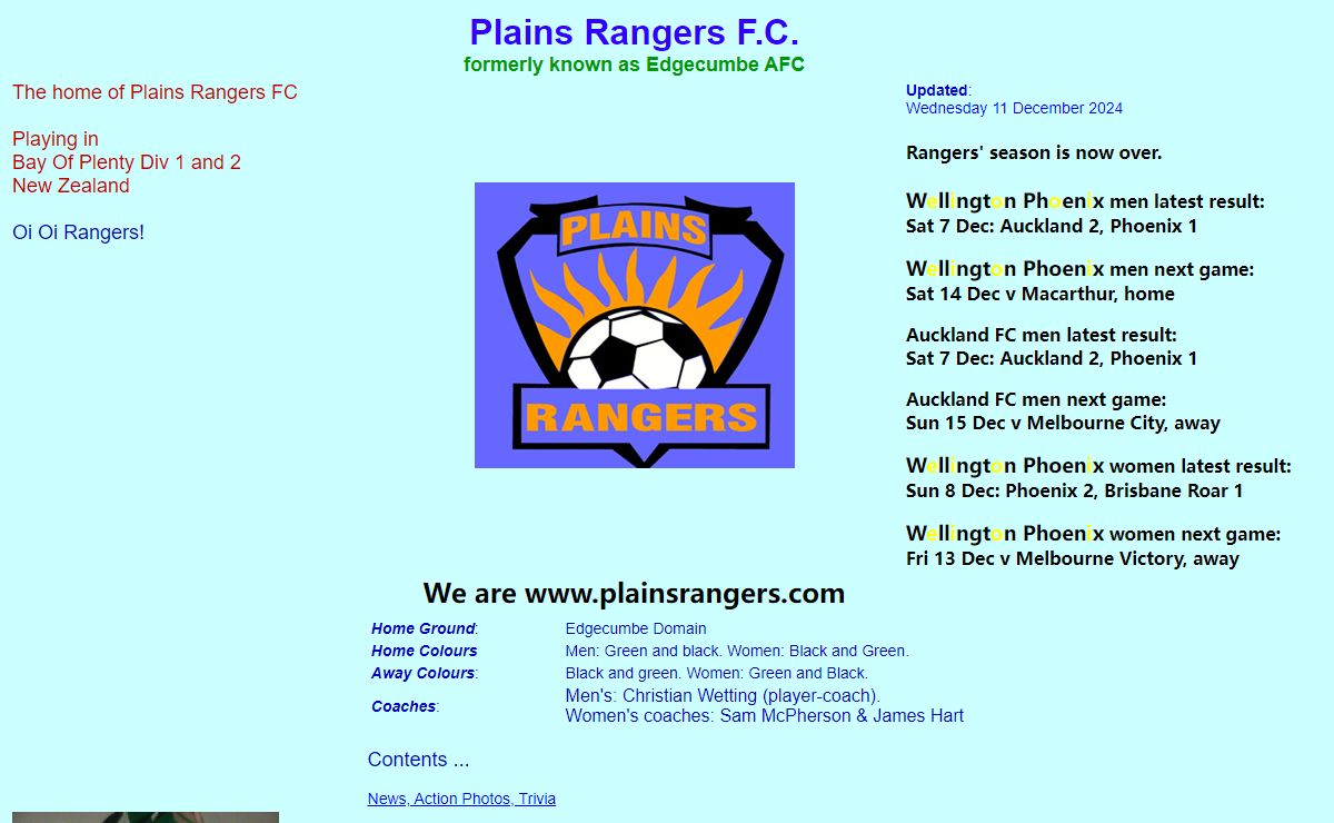 Plains Rangers AFC (Edgecumbe, New Zealand)