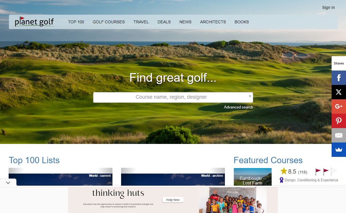 Planet Golf | Golf Courses and Golf Designers | Comprehensive Directory
