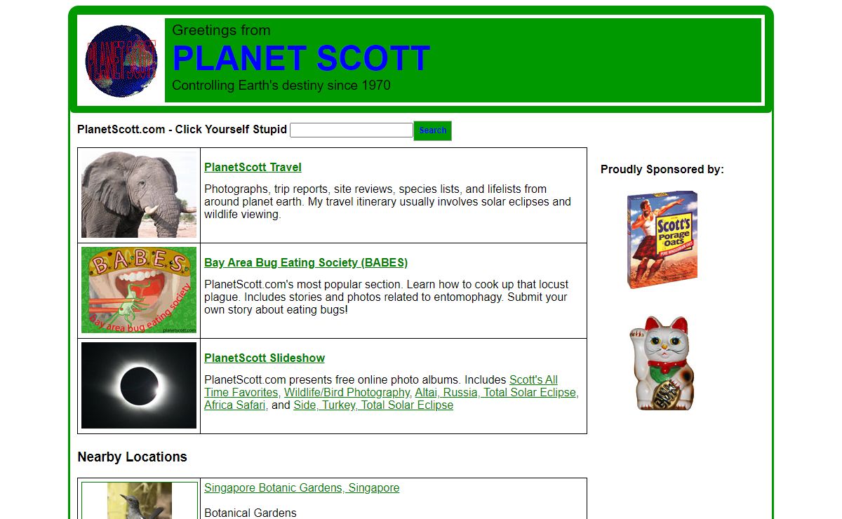 You Have Reached Planet Scott!!! --- planetscott.com